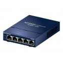 NETGEAR 5-Port Ethernet Switch metal case desktop fanless external power supply