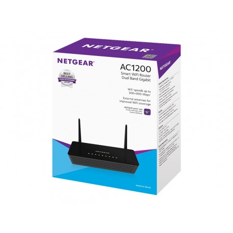 NETGEAR AC1200 Smart-WLAN Dual Band Gigabit Router with external antenna, 300+867 Mbit/s, 1x USB 2.0