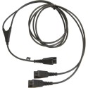 Cordon Jabra Quick Disconnect (QD) to Gigaset Plug Cord, with Push-To-Talk